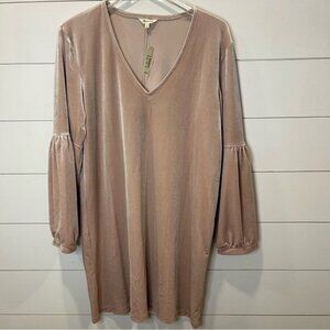 Madewell Velour Balloon Sleeve Dress Womens Size Large New With Tags